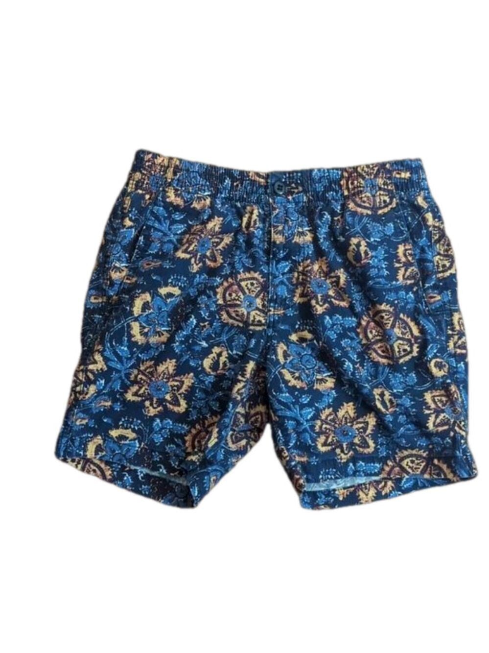 Dockers Men's Floral Print Shorts Small Blue